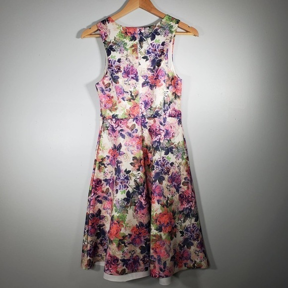 ASOS Maternity Floral Sleeveless Sundress A-Line Skater Dress Purple Size 2 - Picture 4 of 10